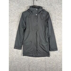 Columbia Black Coat Small Women’s Hooded Raincoat Insulated